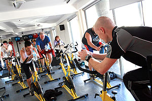 Cycle Class at a Gym Category:Gyms_and_Health_...